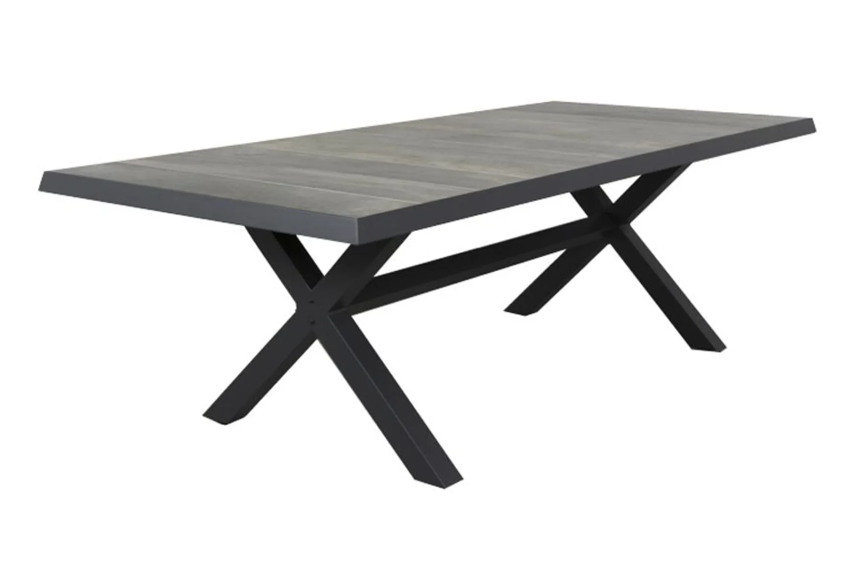 Admiral kruispoot tuintafel - 224 x 104 cm. - antraciet