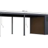 Advance lamellen overkapping 3,6x6 m. incl. berging 3,6x2 m. Aluminium - Antraciet
