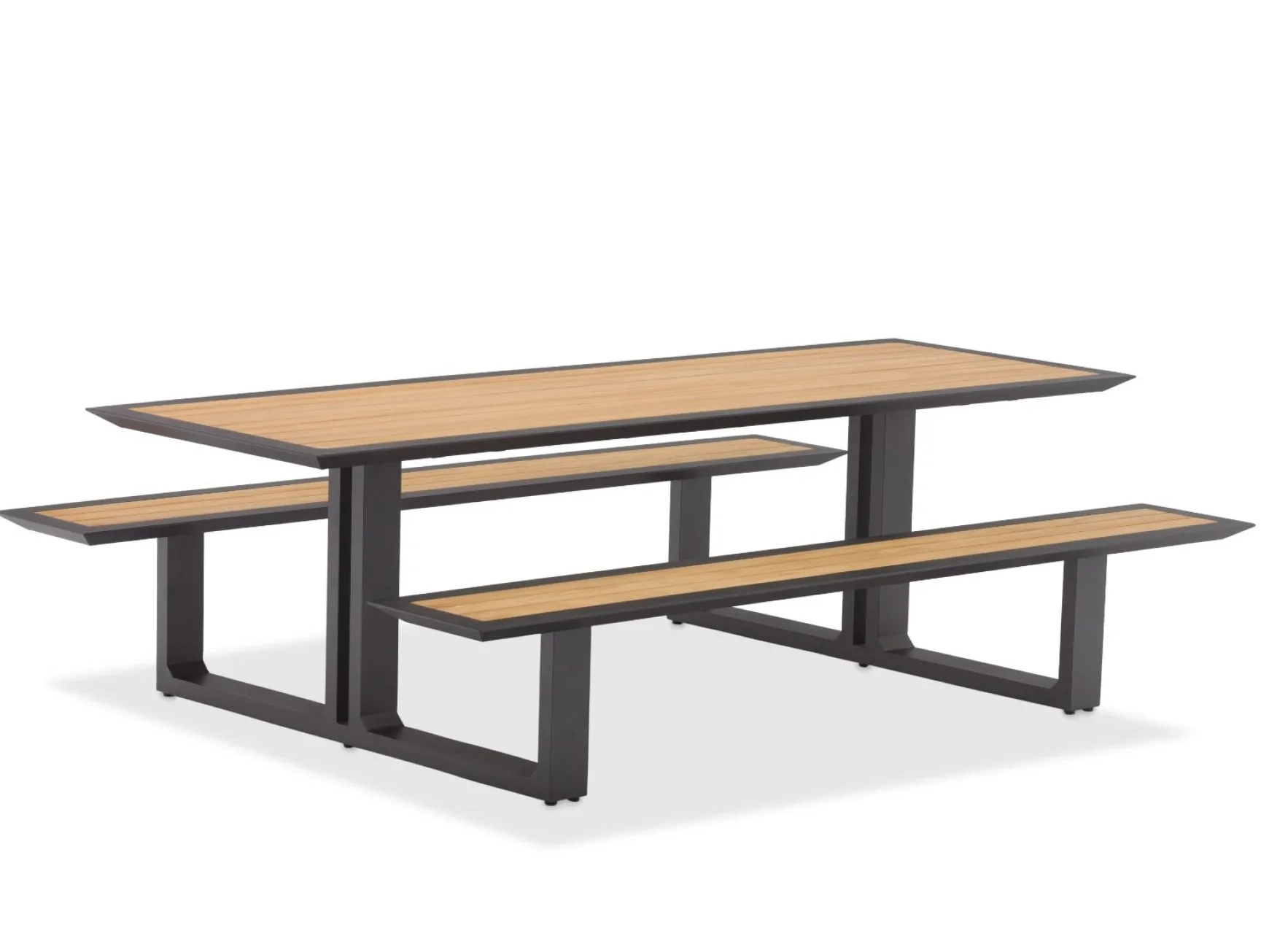 Arizona picknicktafel 240x164 cm. - Aluminium/Teak - Op=Op