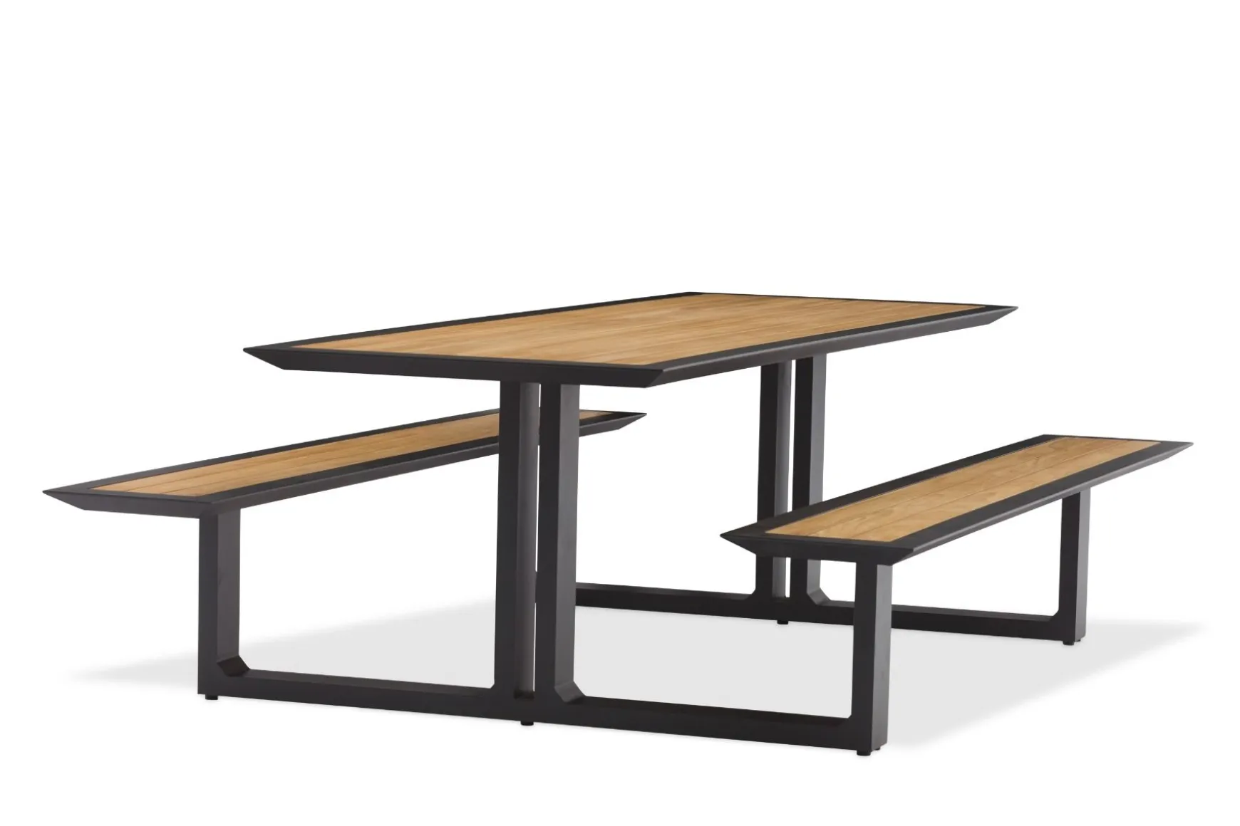 Arizona picknicktafel 240x164 cm. - Aluminium/Teak - Op=Op
