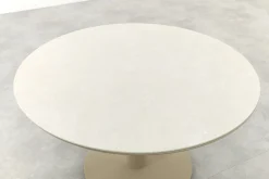 Aversa up&down ronde verstelbare tuintafel Ø120 cm. - Latte