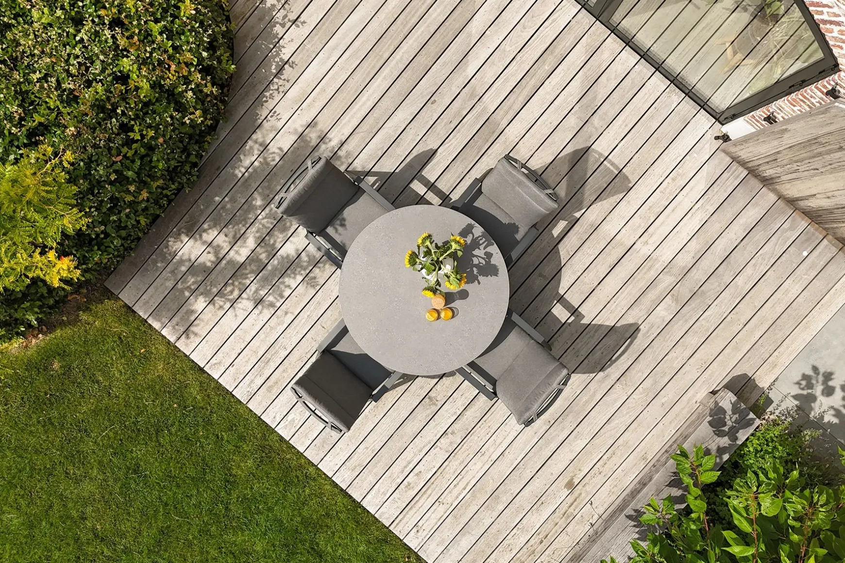 Azoren dining tuinstoel verstelbaar (incl. kussen) - Antraciet