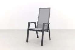 Azoren dining tuinstoel verstelbaar (incl. kussen) - Antraciet
