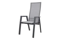 Azoren dining tuinstoel verstelbaar (incl. kussen) - Antraciet