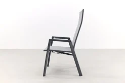 Azoren dining tuinstoel verstelbaar (incl. kussen) - Antraciet