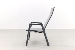 Azoren dining tuinstoel verstelbaar (incl. kussen) - Antraciet