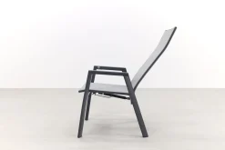 Azoren dining tuinstoel verstelbaar (incl. kussen) - Antraciet