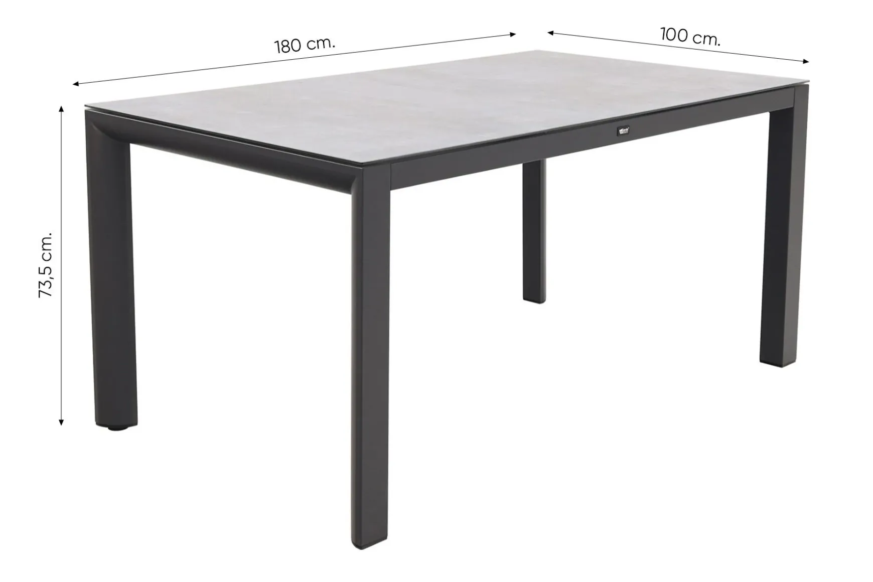 Baltimor dining tuintafel 180x100 cm.