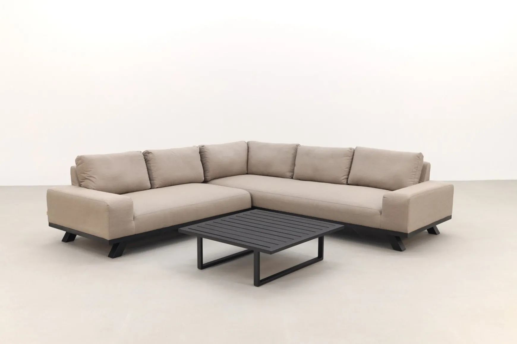 Barcelona/Cuba Sunbrella loungeset - Taupe - 3-delig