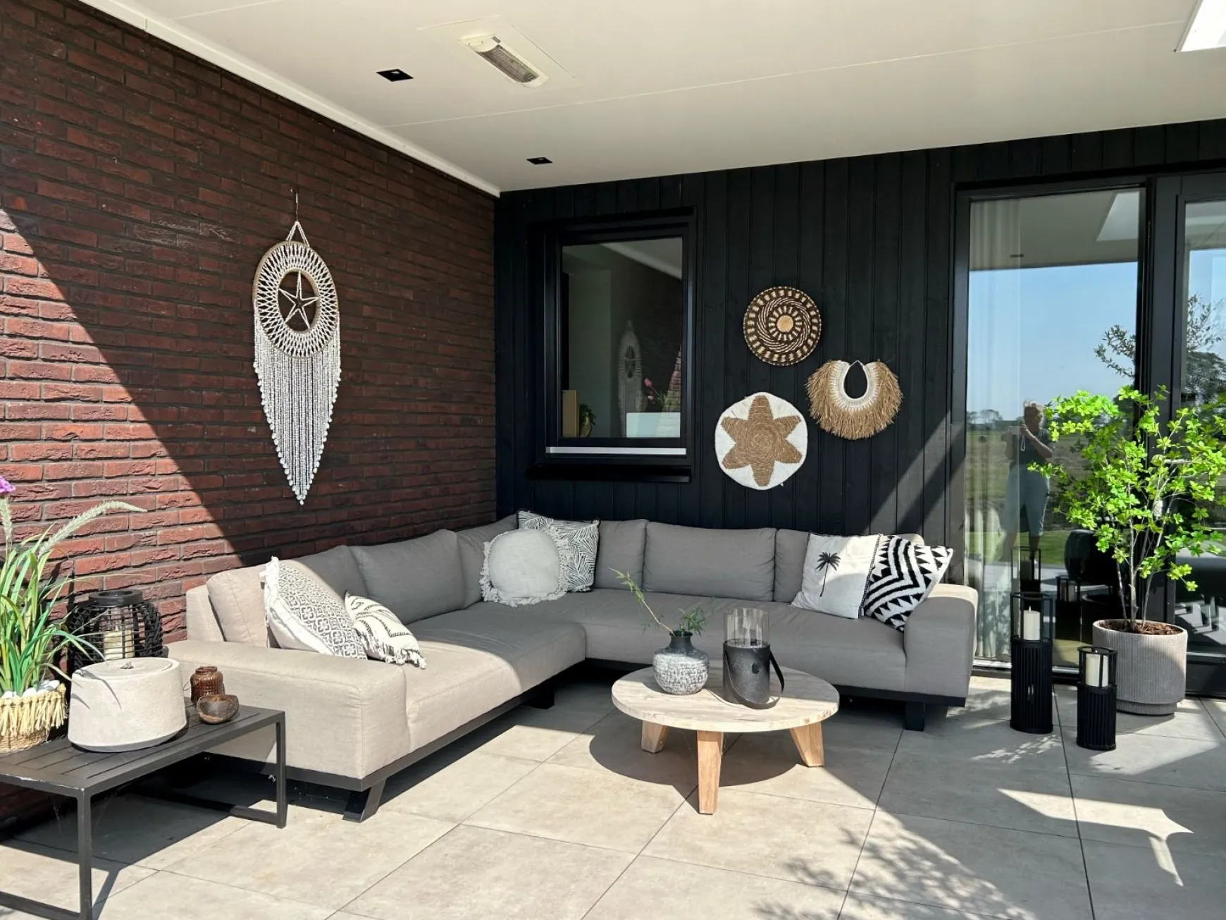 Barcelona/Cuba Sunbrella loungeset - Taupe - 3-delig