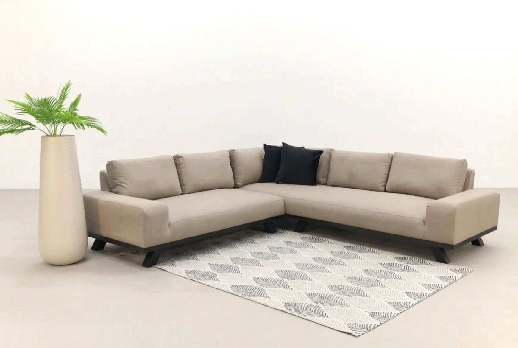 Barcelona hoekbank sunbrella loungeset - Taupe