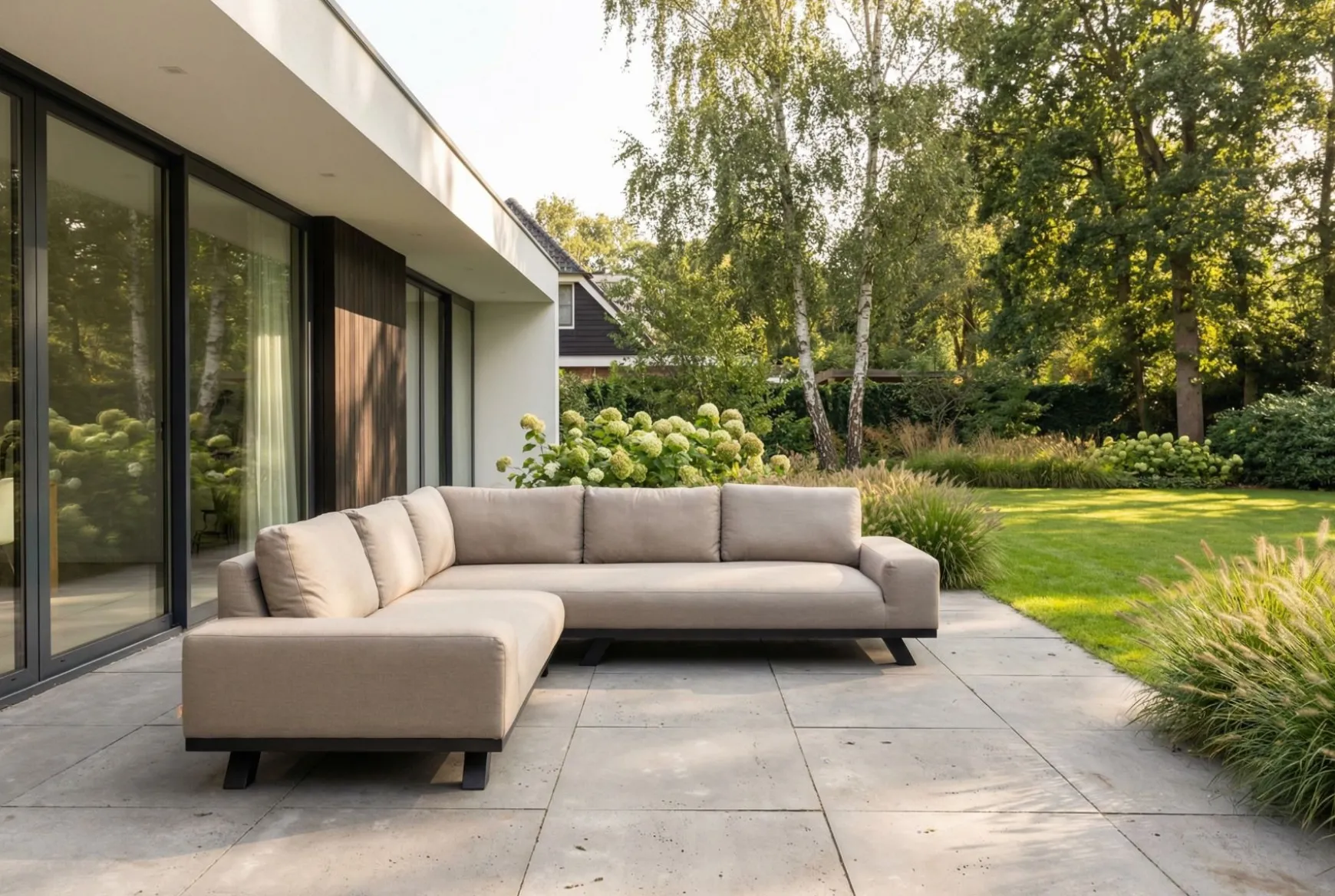 Barcelona hoekbank sunbrella loungeset - Taupe