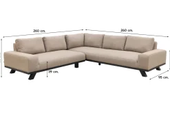 Barcelona/Royalty Sunbrella loungeset - Taupe - 4-delig