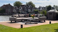 Barcelona/Royalty Sunbrella loungeset - Taupe - 4-delig