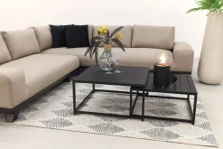 Barcelona/Royalty Sunbrella loungeset - Taupe - 4-delig