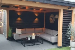 Barcelona/Royalty Sunbrella loungeset - Taupe - 4-delig