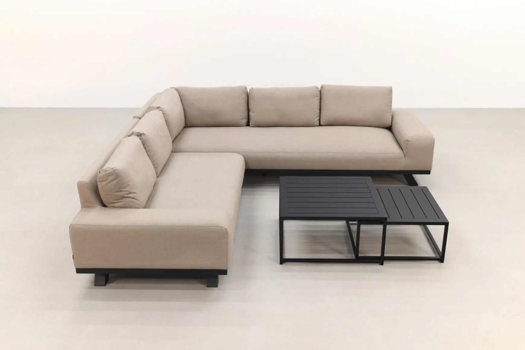 Barcelona/Royalty Sunbrella loungeset - Taupe - 4-delig