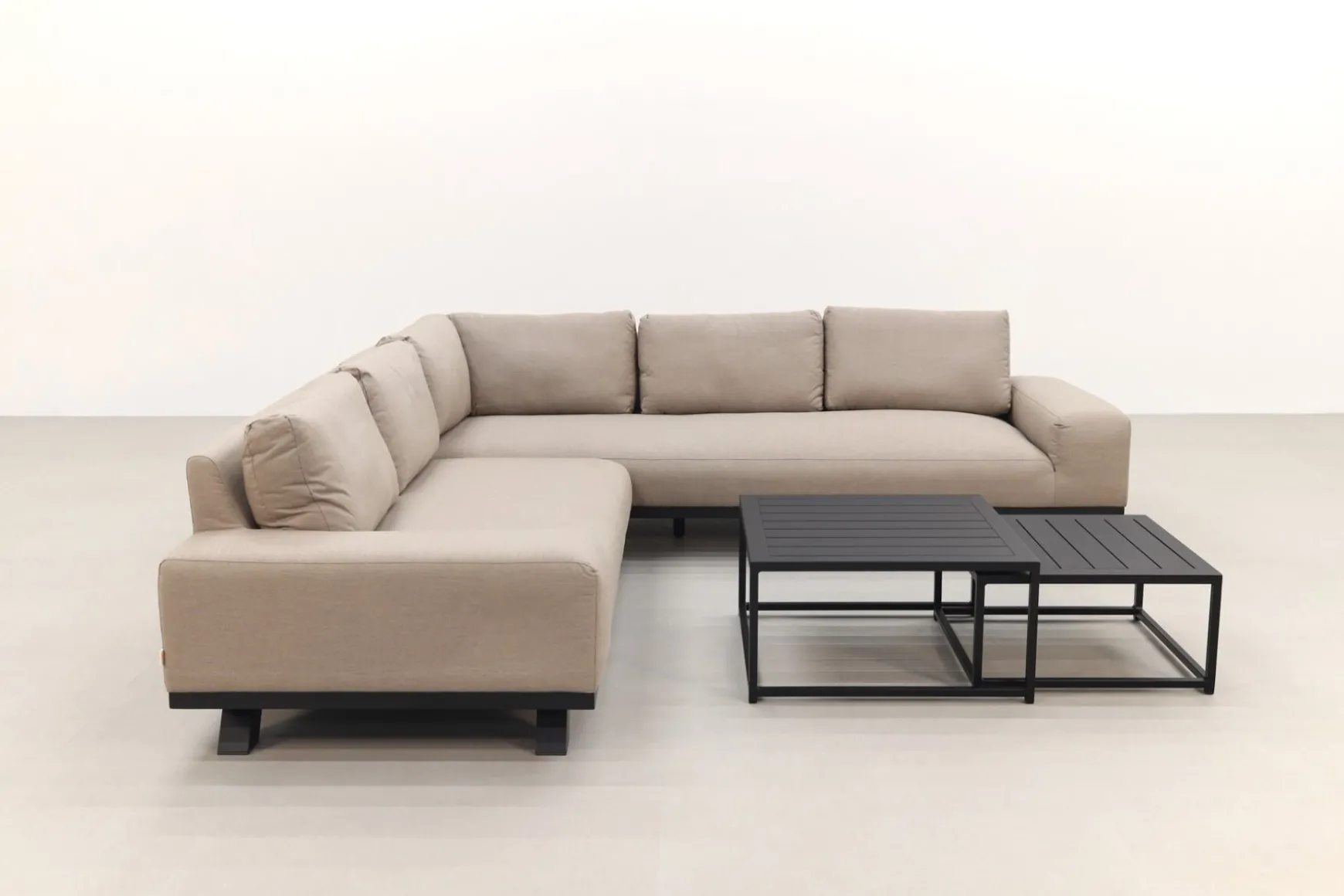 Barcelona/Royalty Sunbrella loungeset - Taupe - 4-delig