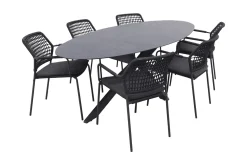 Barista/Privada 240x107 - Ovale tuinset - 7-delig - stapelbaar OP=OP