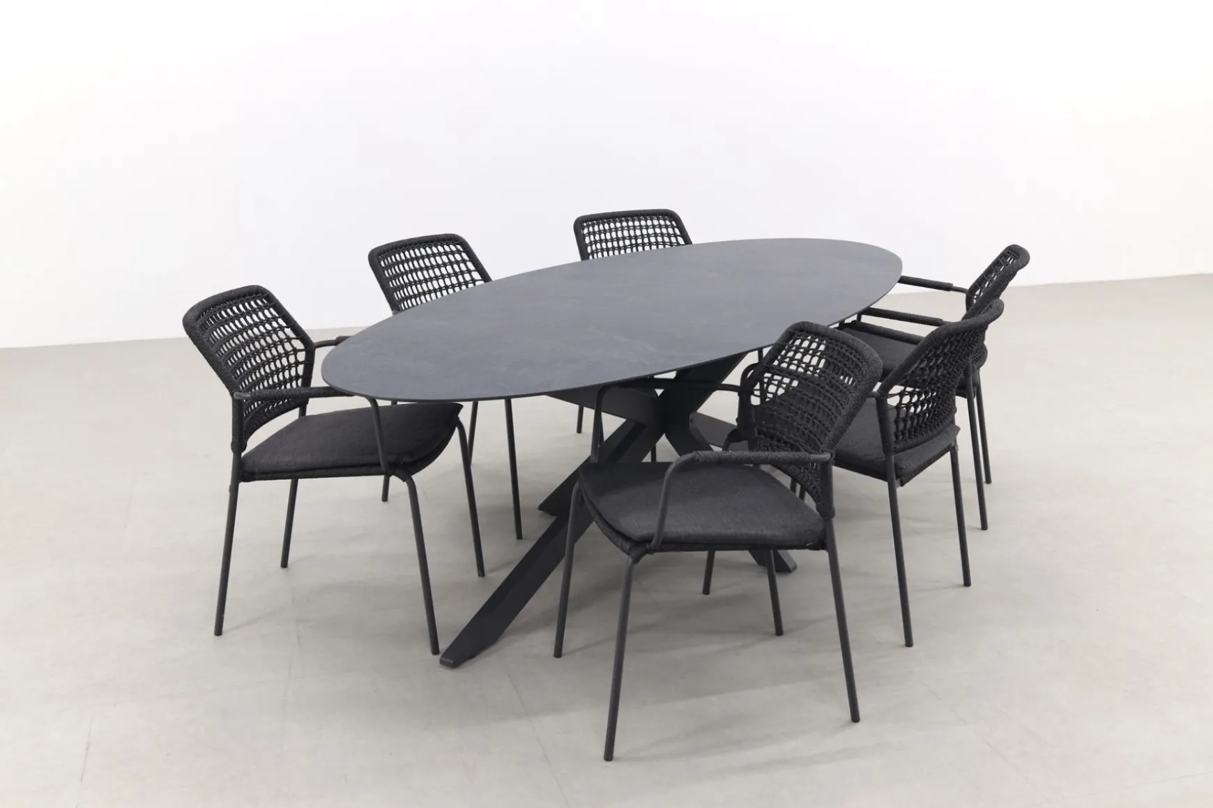 Barista/Privada 240x107 - Ovale tuinset - 7-delig - stapelbaar OP=OP