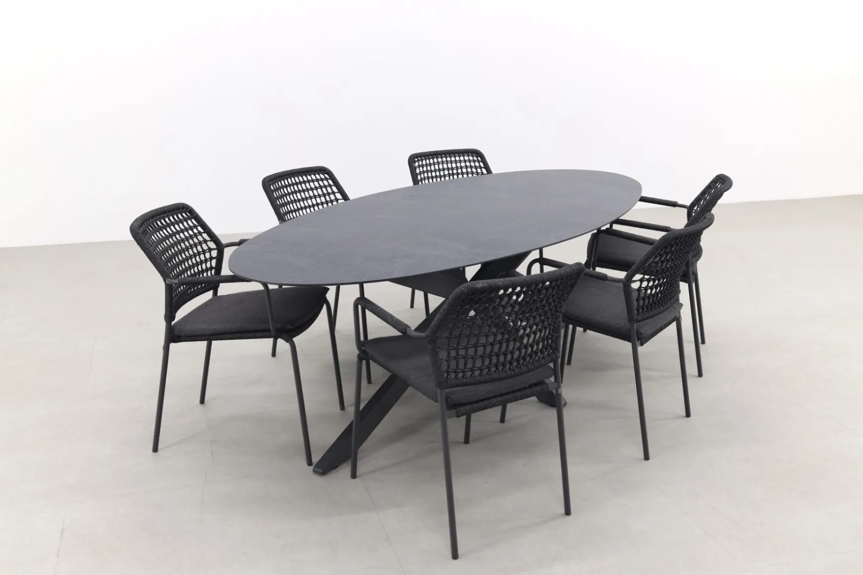 Barista/Privada 240x107 - Ovale tuinset - 7-delig - stapelbaar OP=OP