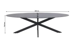 Barista/Privada 240x107 - Ovale tuinset - 7-delig - stapelbaar OP=OP