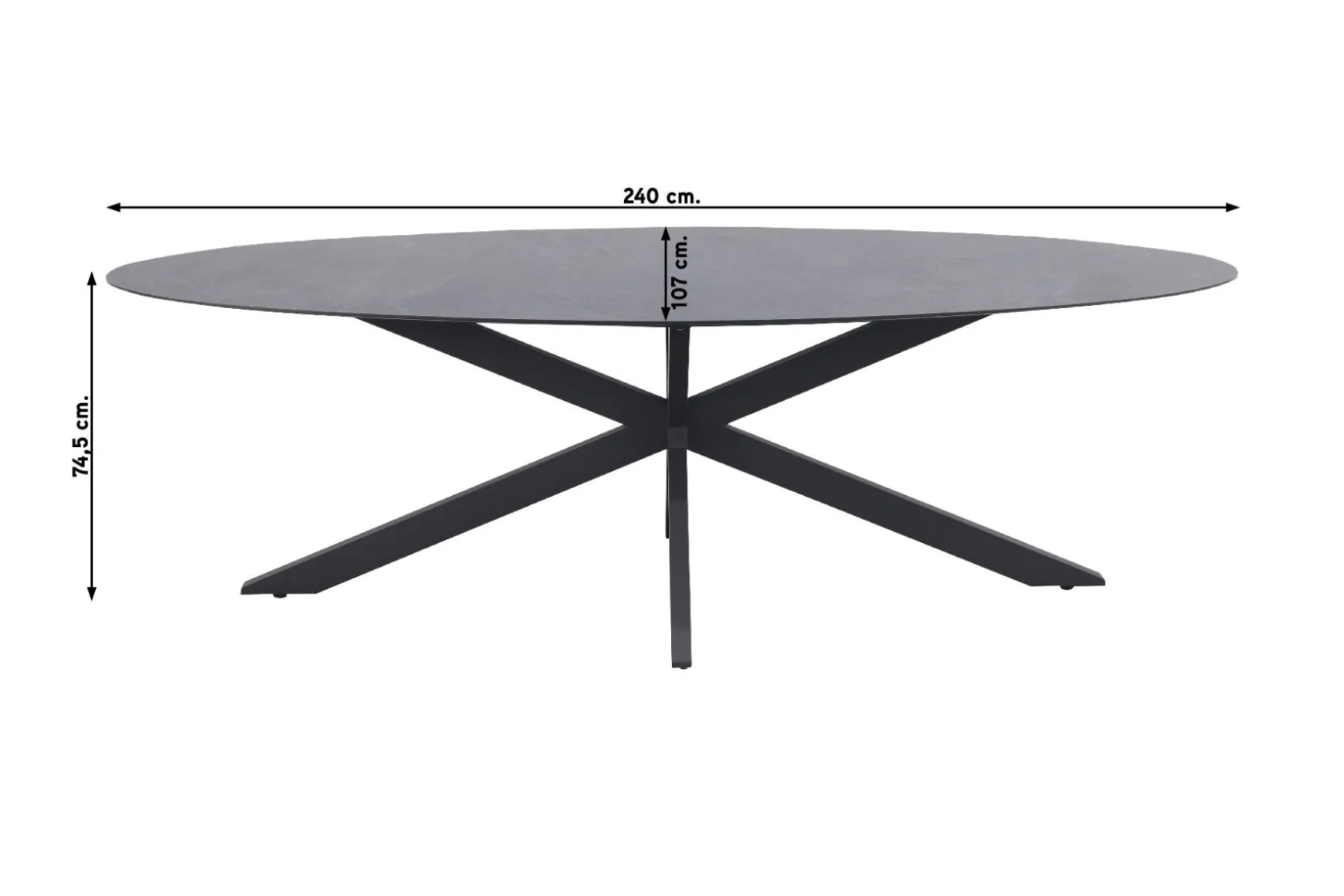 Barista/Privada 240x107 - Ovale tuinset - 7-delig - stapelbaar OP=OP