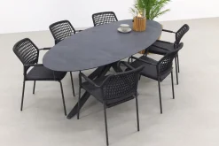 Barista/Privada 240x107 - Ovale tuinset - 7-delig - stapelbaar OP=OP