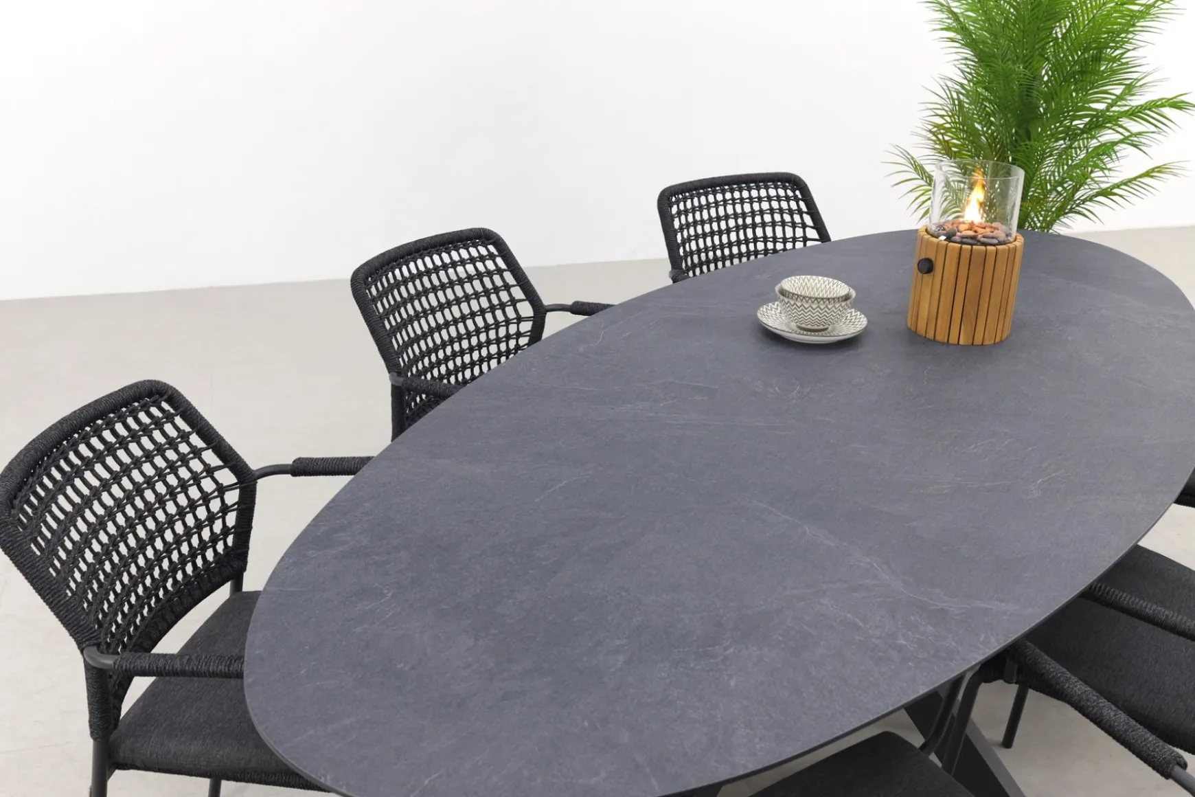 Barista/Privada 240x107 - Ovale tuinset - 7-delig - stapelbaar OP=OP