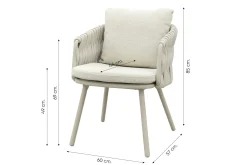 Baya/Indigo uitschuifbare tuinset voor 8 personen 250-310x110 cm. - Keramiek/Mokka