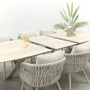 Baya/Indigo uitschuifbare tuinset voor 6 personen 250-310x110 cm. - Keramiek/Mokka