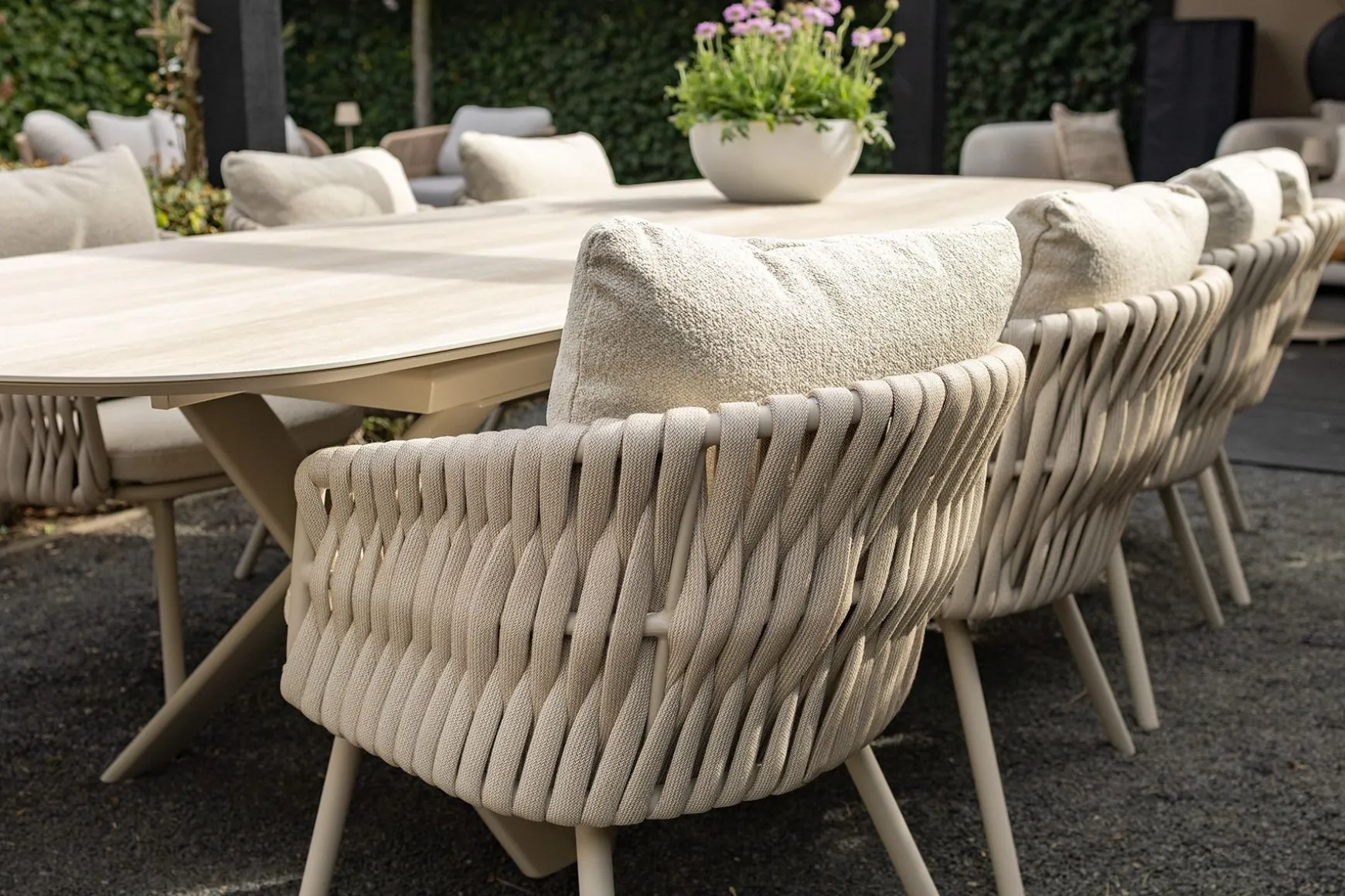 Baya rope dining tuinstoel - Mokka