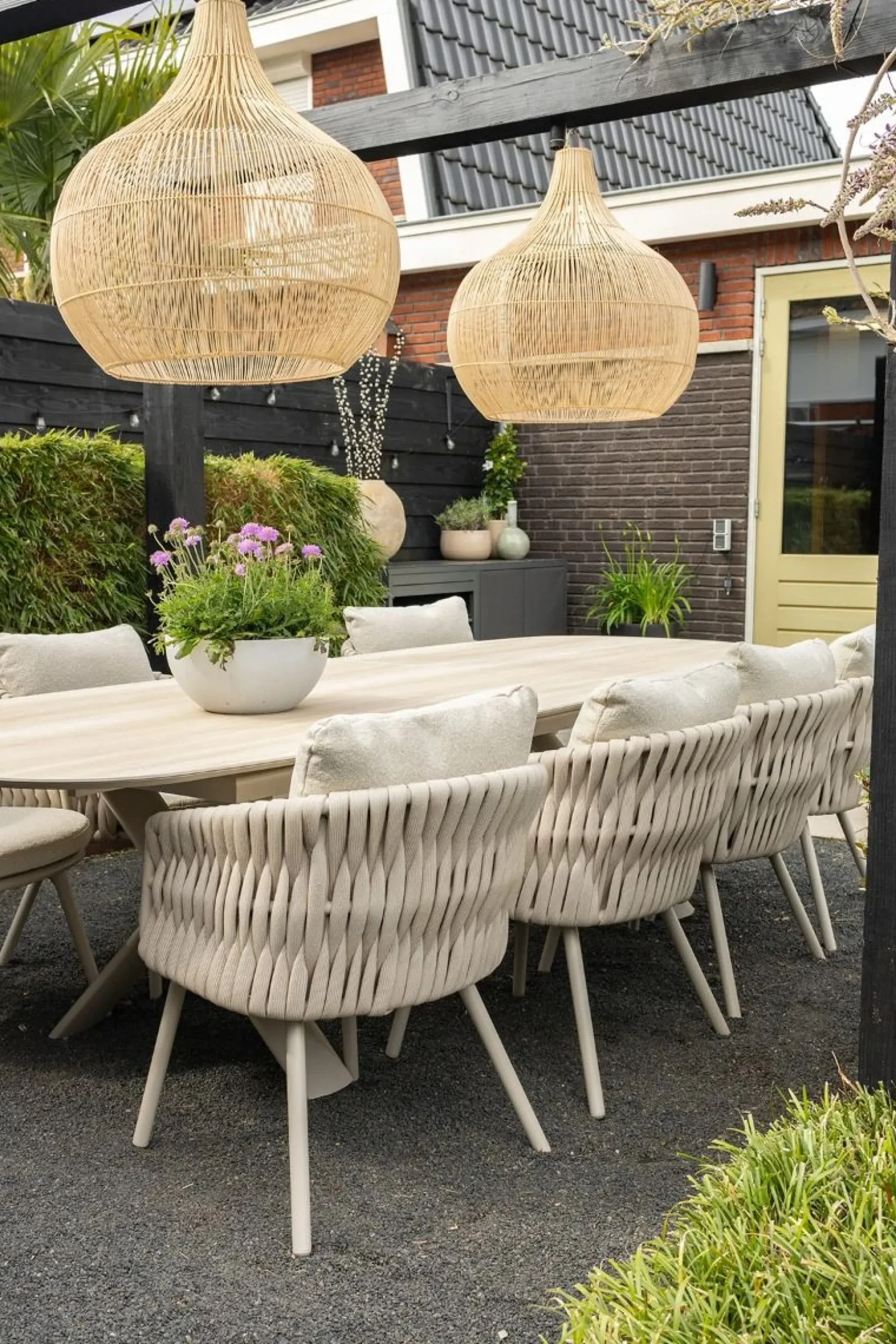 Baya rope dining tuinstoel - Mokka