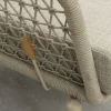 Bilbao verstelbare rope stoel-bank loungeset - Latte/Teak