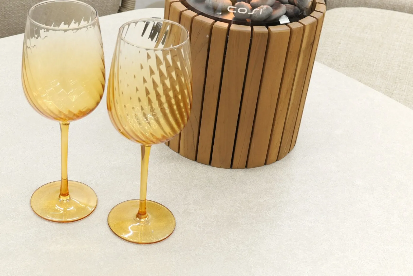 Bilbao/Welton verstelbare rope stoel-bank loungeset - Latte/Teak