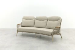 Bilbao 3-zits rope loungebank - Latte/Teak