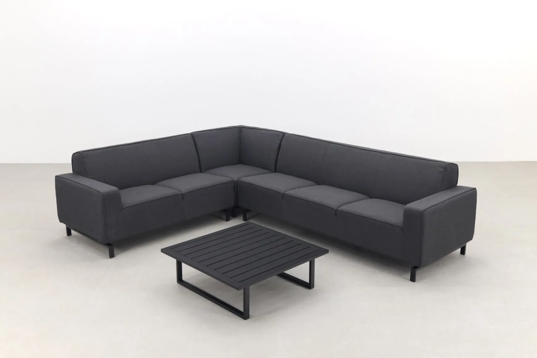 Boavista/Cuba Sunbrella loungeset - Sooty - 4-delig - links