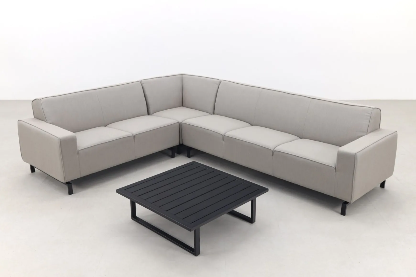 Boavista/Cuba Sunbrella loungeset - Nature Grey - 4-delig - Links