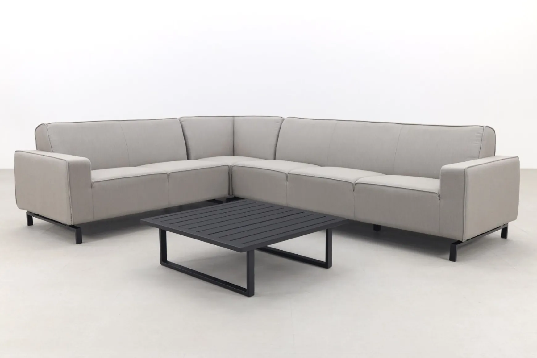 Boavista/Cuba Sunbrella loungeset - Nature Grey - 4-delig - Links