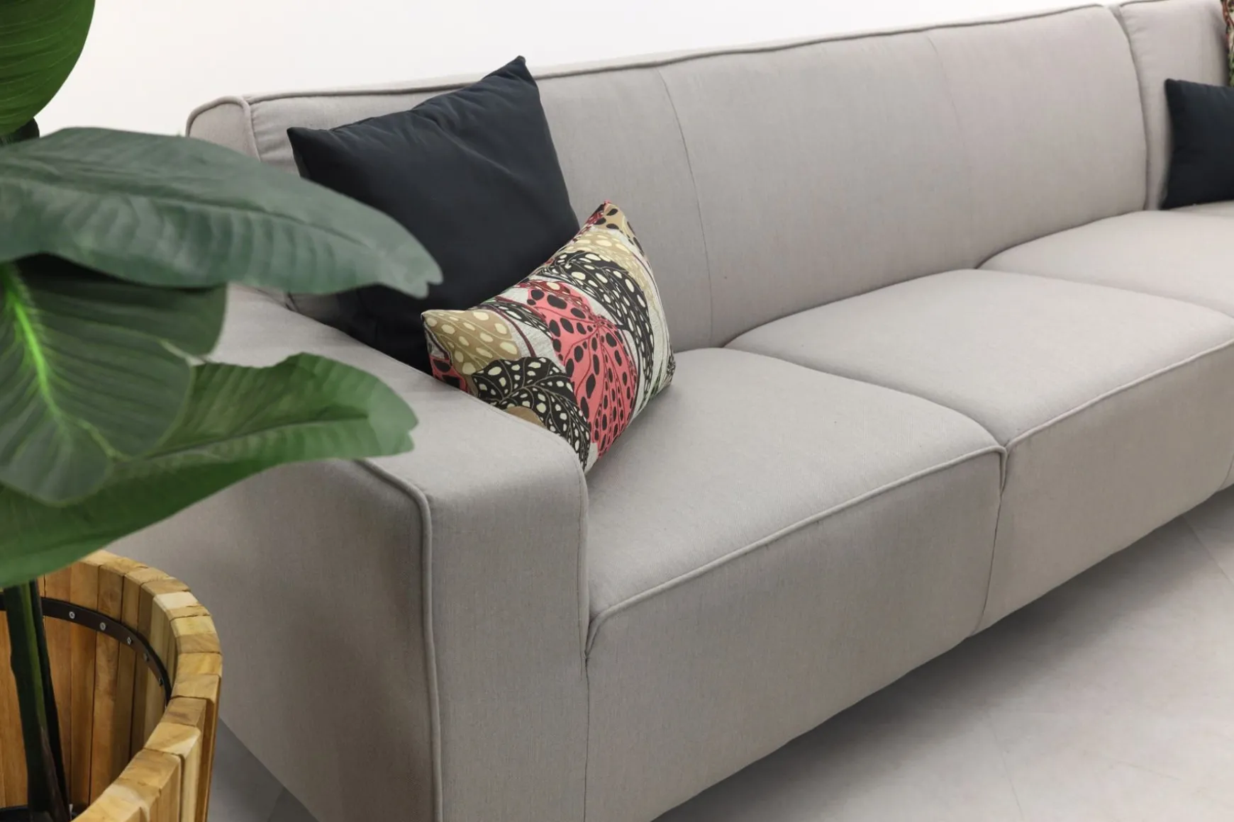 Boavista/Cuba Sunbrella loungeset - Nature Grey - 4-delig - Rechts