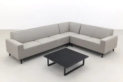 Boavista/Cuba Sunbrella loungeset - Nature Grey - 4-delig - Rechts