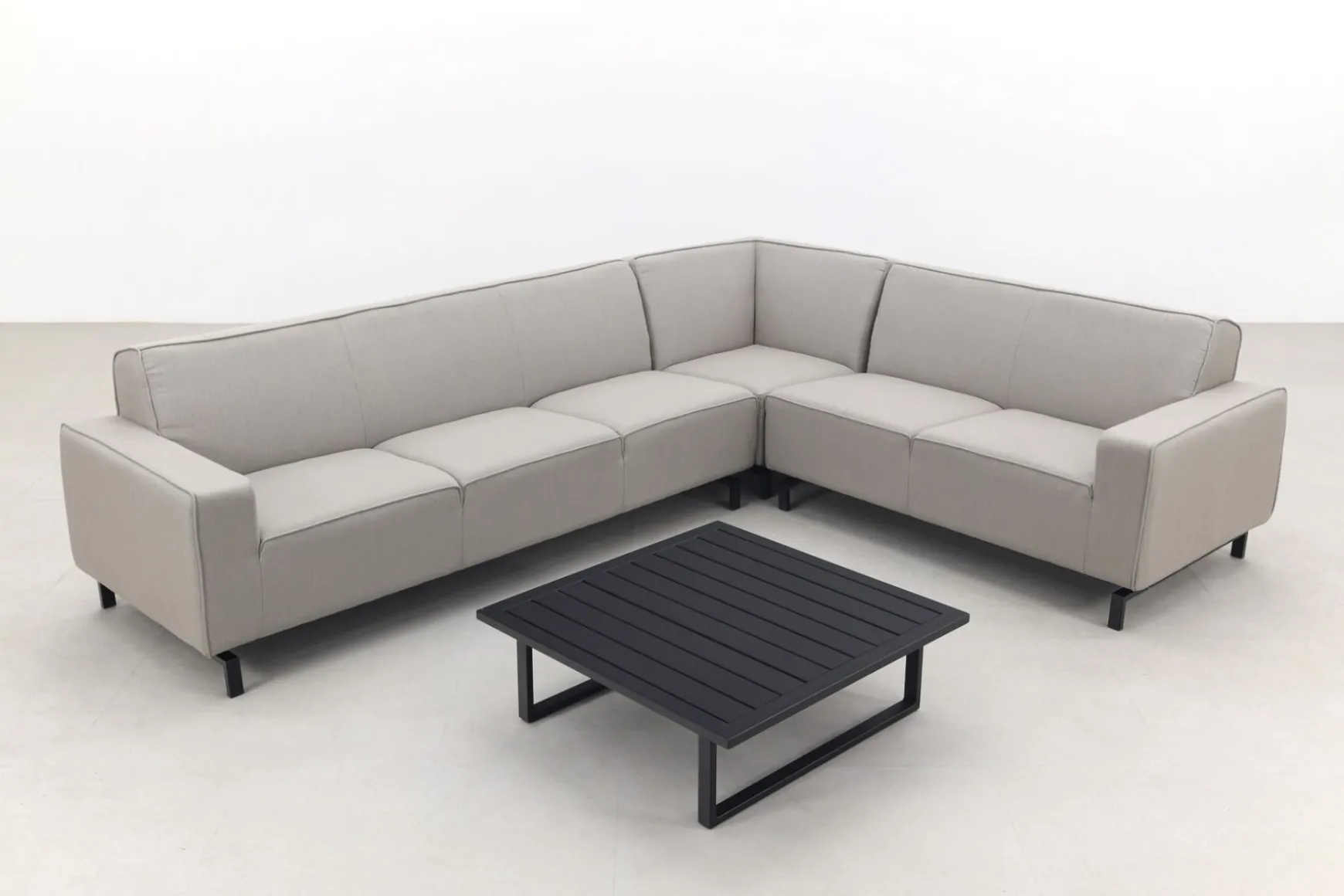 Boavista/Cuba Sunbrella loungeset - Nature Grey - 4-delig - Rechts