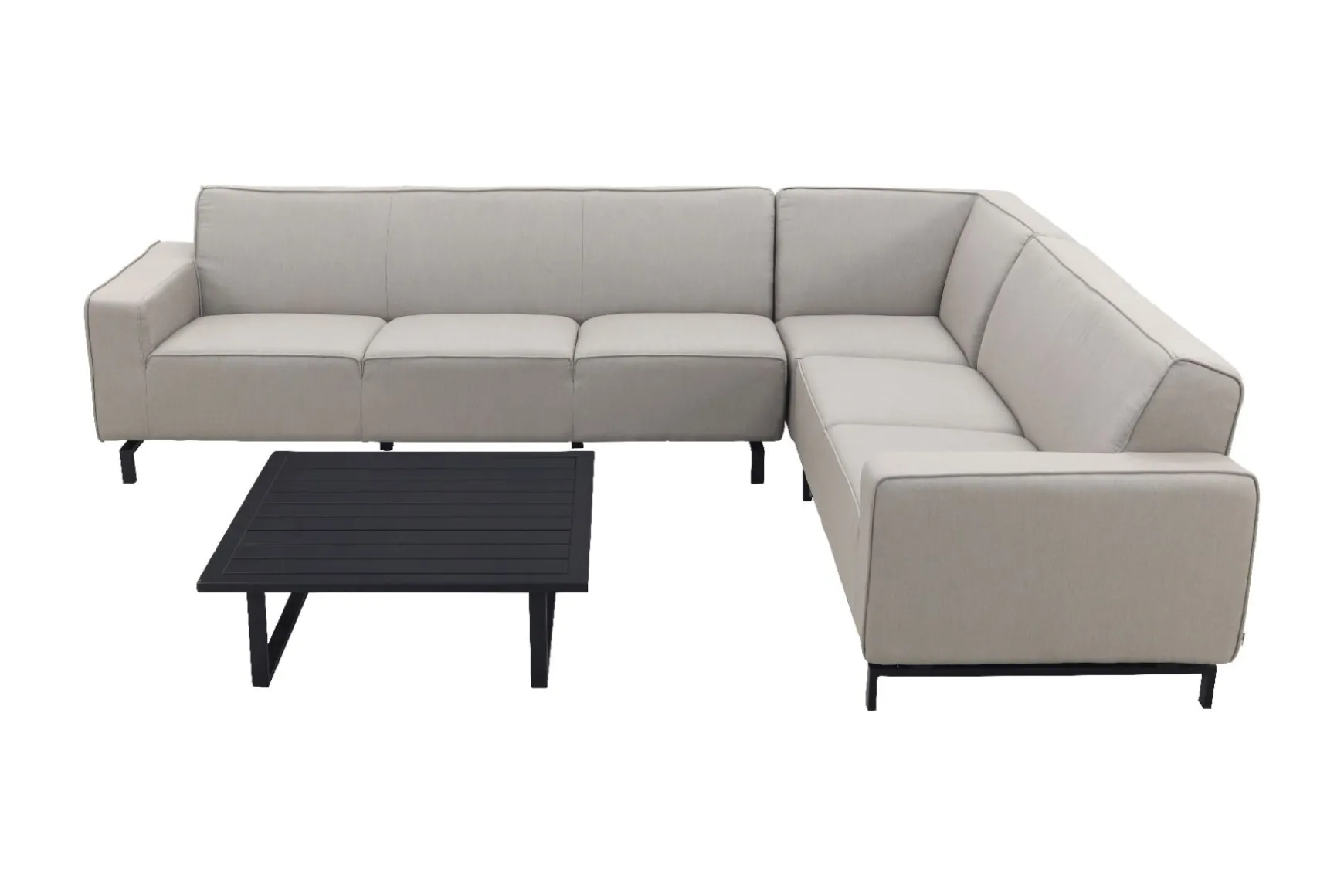 Boavista/Cuba Sunbrella loungeset - Nature Grey - 4-delig - Rechts