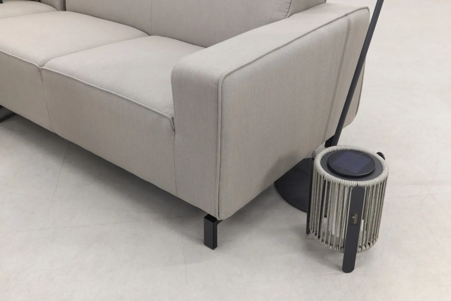 Boavista/Cuba Sunbrella loungeset - Nature Grey - 4-delig - Rechts