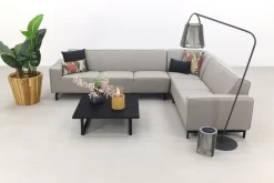 Boavista/Cuba Sunbrella loungeset - Nature Grey - 4-delig - Rechts