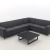 Boavista/Cuba Sunbrella loungeset - Sooty - 4-delig - rechts