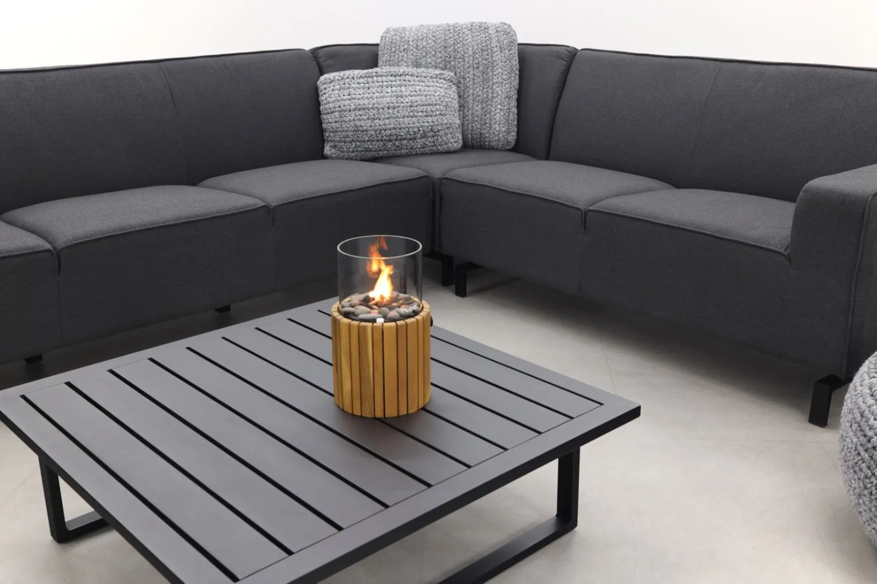 Boavista/Cuba Sunbrella loungeset - Sooty - 4-delig - rechts