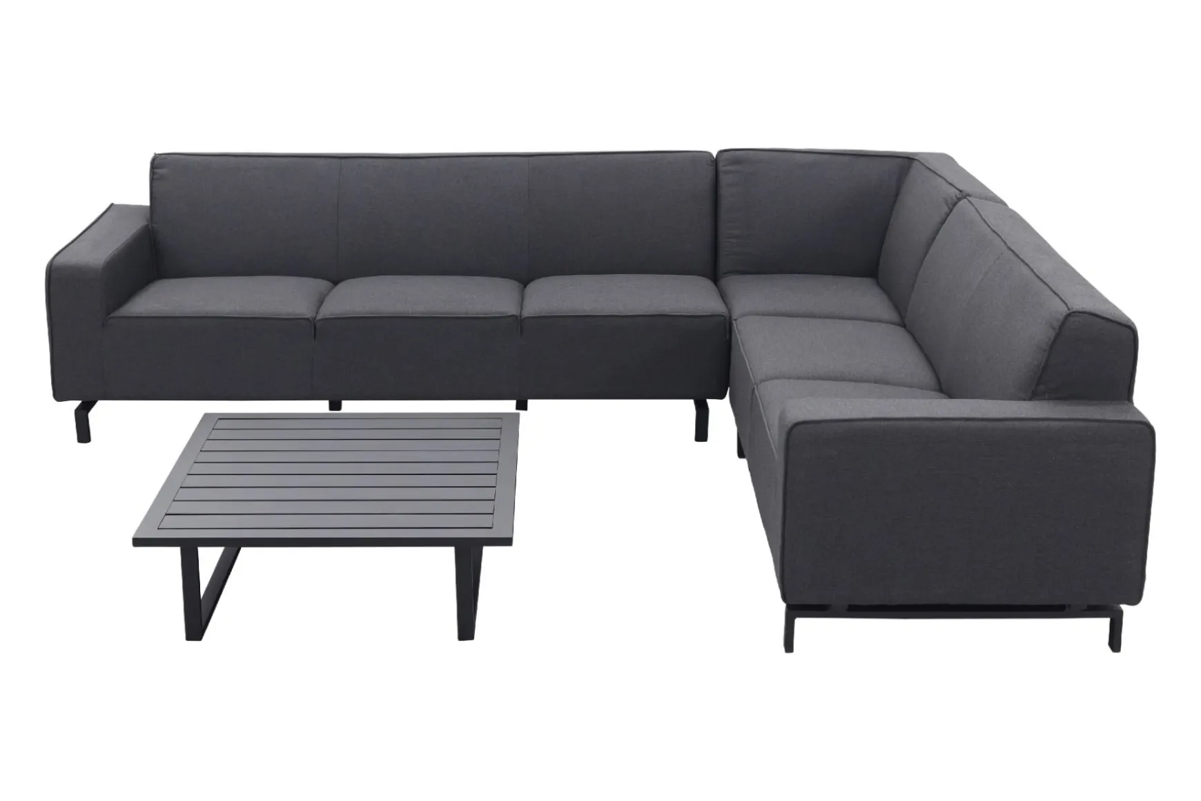 Boavista/Cuba Sunbrella loungeset - Sooty - 4-delig - rechts