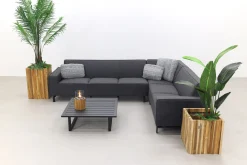 Boavista/Cuba Sunbrella loungeset - Sooty - 4-delig - rechts
