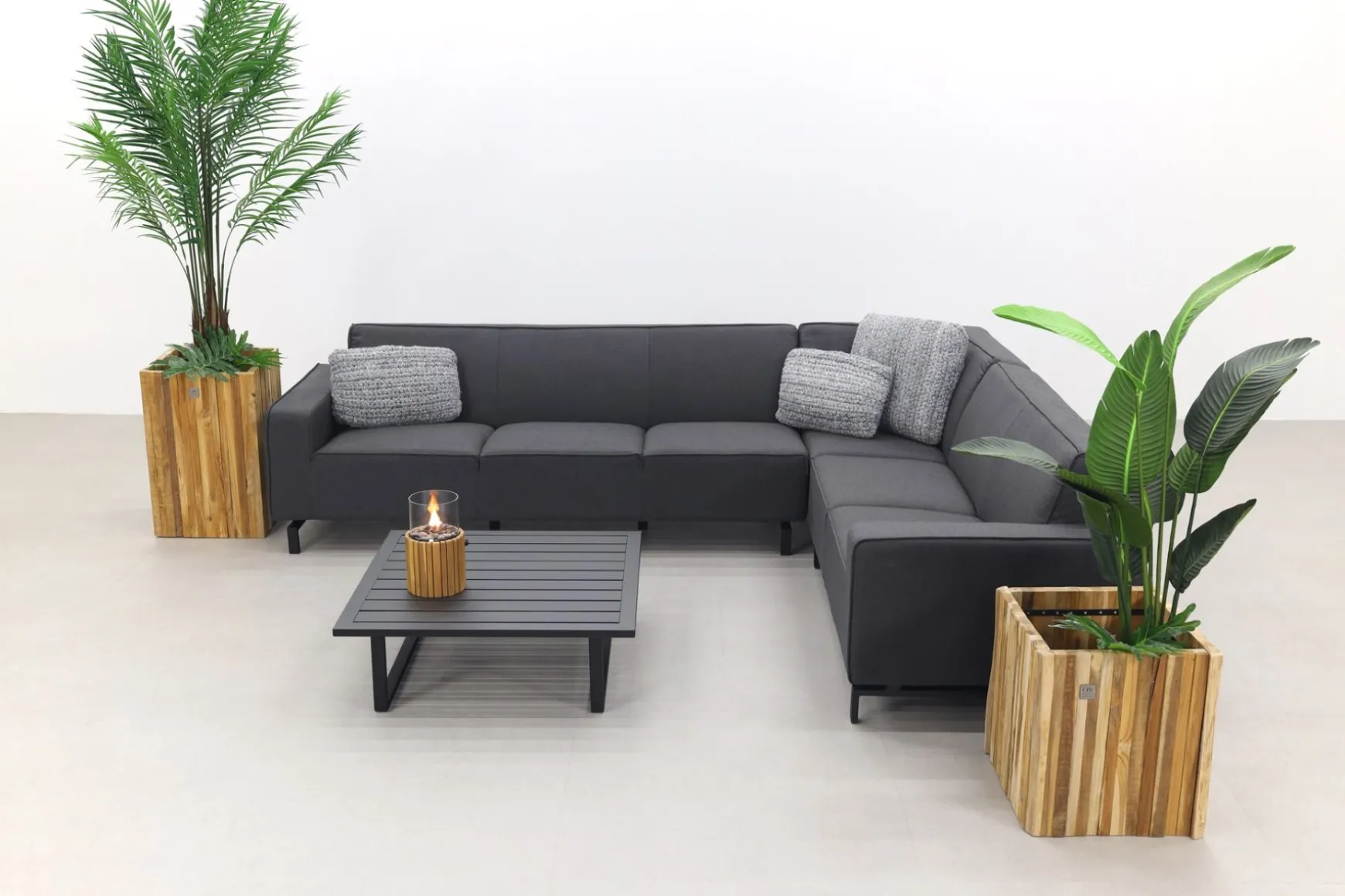 Boavista/Cuba Sunbrella loungeset - Sooty - 4-delig - rechts